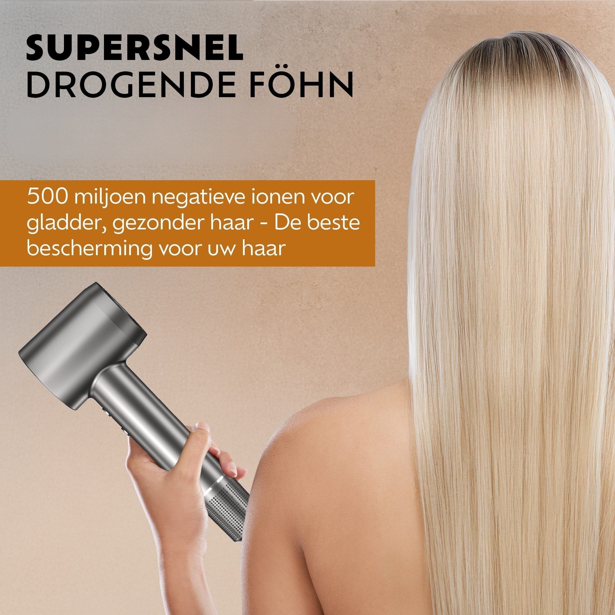Ionische Fohn met Diffuser of Concentrator - Beste Fohn 2026 (Krullenclub) | Ted Hilley VelvetDry™