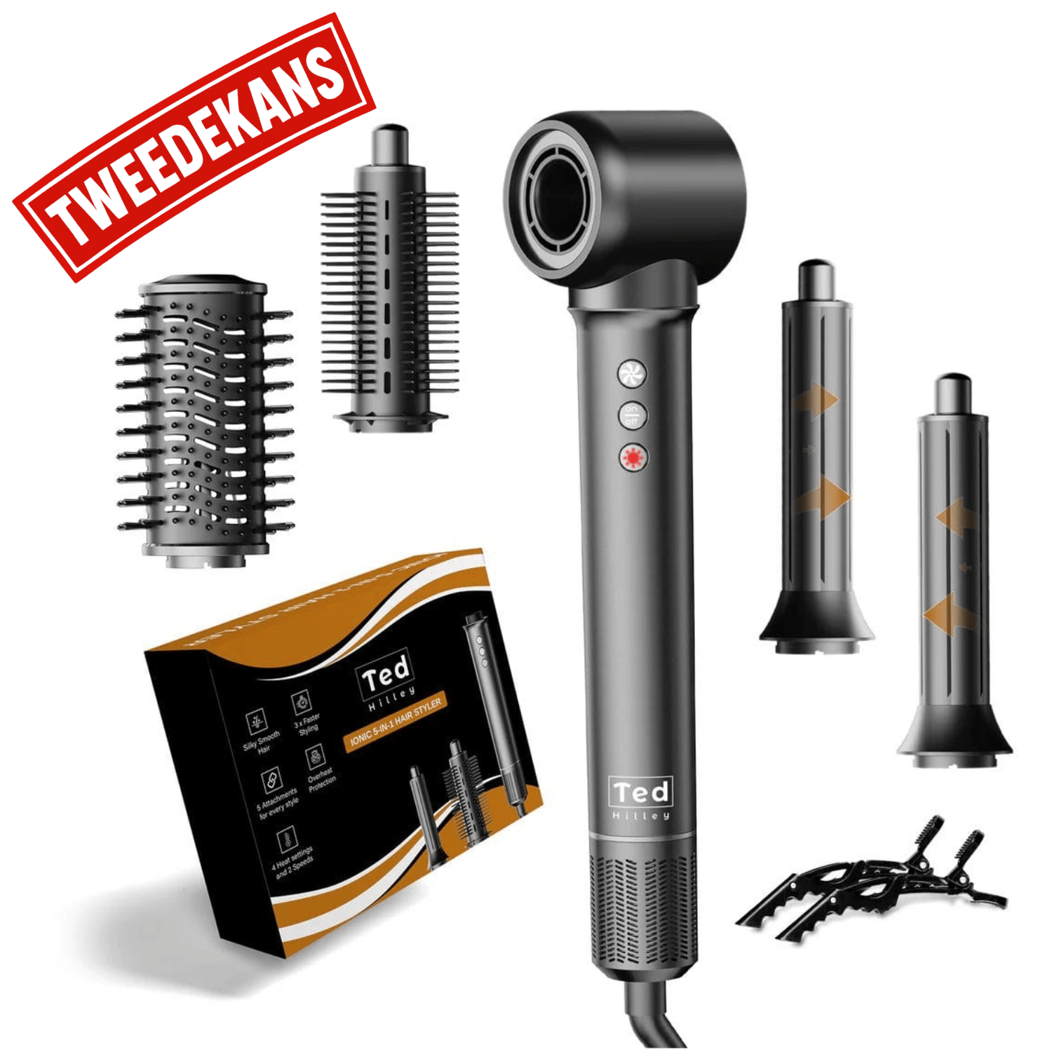 TWEEDEKANS: OmniStyle™ - Beste Multistyler 5 in 1 - Haarstyler | KORTING