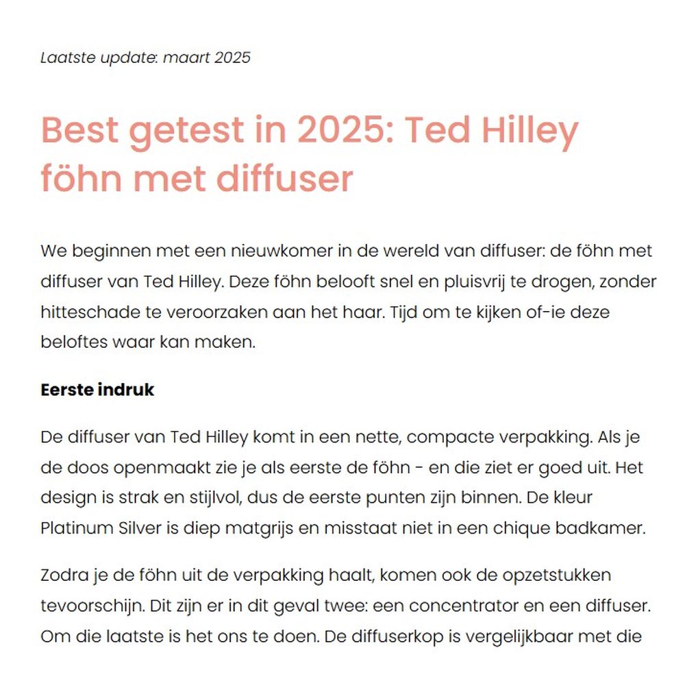 Ted Hilley Ionische Fohn - Beste Fohn 2025 (Krullenclub)